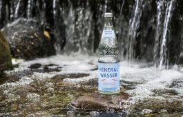 Mineralwasser-Flasche in der Natur