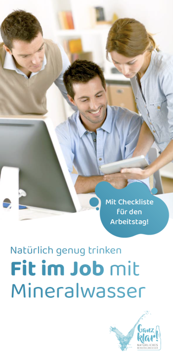 Faltblatt „Fit im Job mit Mineralwasser”