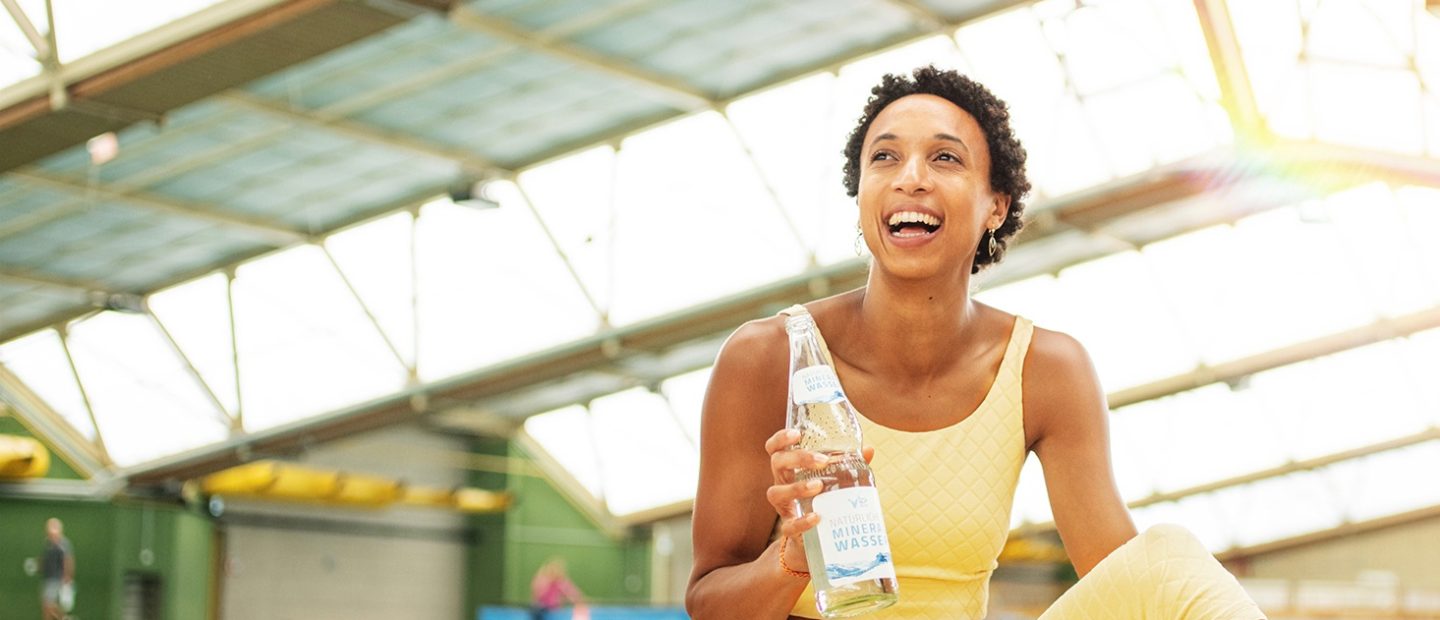 Malaika Mihambo ist Mineralwasser-Botschafterin